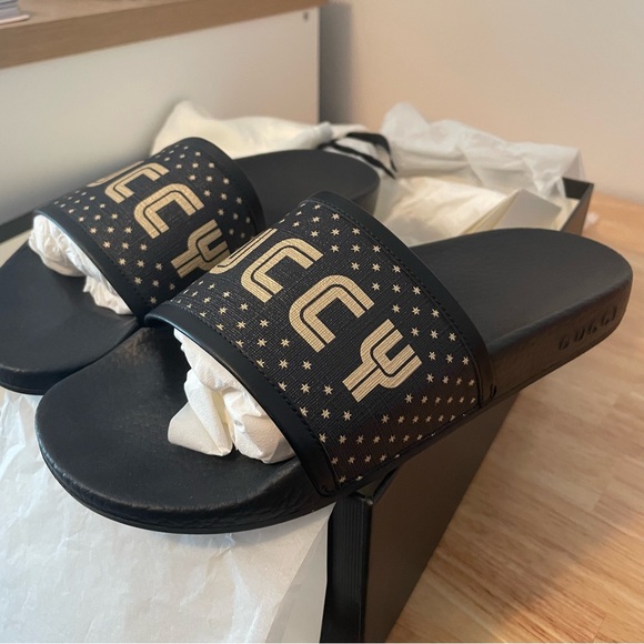 Gucci “guccy” authentic slides size 8 new in box - Picture 3 of 8